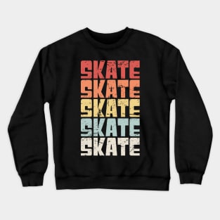 Retro 70s SKATE Text Crewneck Sweatshirt